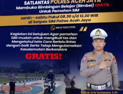 Satlantas Polres Aceh Jaya Adakan Bimbel Gratis Bagi Pemohon SIM