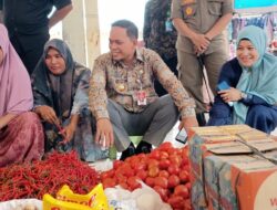 Tekan Laju Inflasi, Pj Bupati Aceh Jaya Tinjau Pasar Murah di Pasi Teubee