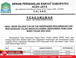 Pengumuman! Ini Nama-nama Anggota Pansel Calon Anggota KIP Aceh Jaya