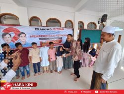 Kenang Tsunami Aceh, Relawan Gibran Santuni Puluhan Anak Yatim di Aceh Jaya