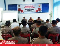 Menyongsong Pemilu 2024, Polres Aceh Jaya Gelar Sosialisasi Netralitas Anggota Polri