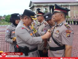 Kapolres Aceh Jaya Pimpin Upacara Sertijab, Tiga Kasat dan Dua Kapolsek