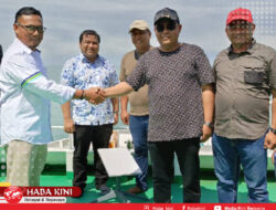 Pj Bupati Simeulue Louncing Internet Statelit di Kapal Aceh Hebat 1