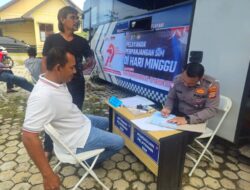 Sat Lantas Polres Aceh Jaya Buka Layanan Perpanjangan SIM Keliling di Pasar Lamno