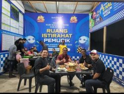 Satlantas Polres Aceh Jaya Makan Bersama Dishubtah di Pos Lantas Jaya