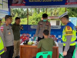 Sejumlah Supir Angkutan Umum di Cek Urine di Pos PAM Nataru Calang