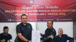 Bawaslu Aceh Jaya Kembali Awasi Pleno PDPB Triwulan I Tahun 2026