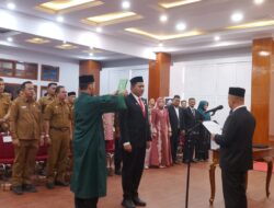 Safwandi Lantik H Masri sebagai Sekda Aceh Jaya