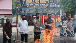 Musnahkan Barang Bukti Ganja, Kapolres Aceh Selatan Tegaskan Komitmen Berantas Narkotika